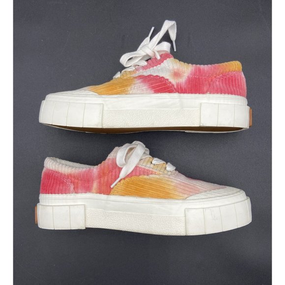 GOOD NEWS OPAL TIE DYE CORDUROY. PINK/ORANGE SIZE US 7 / UK 5 / EU 38 NWOT - Picture 5 of 10